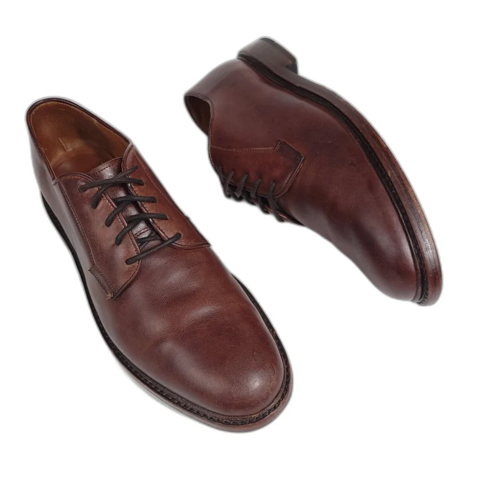 FRYE‎ Leather Lace Up Oxford Antiquated Burnish Brown Old Money Shoes Men's 10.5